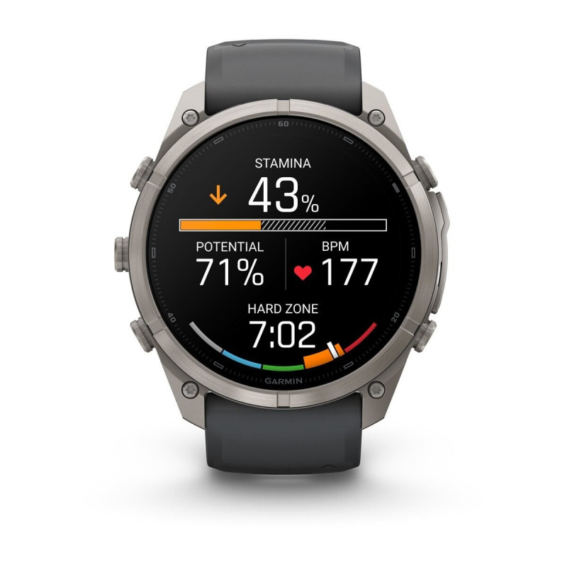 Garmin Fenix 9 Pro – 51mm Tytanowy z Grafitowo/Czarnym Paskiem Silikonowym Smartwatch