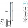 Antena Delock 4G SMA Plug 2 - 3 dBi sztywna dookólna do montażu na ścianie i maszcie zewnętrzna szara 25 cm (60768)