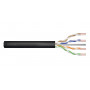 DIGITUS kabel instalacyjny zewnętrzny żelowany Cat6 U/UTP, PE, AWG 23/1, 305 m, szpula, czarny