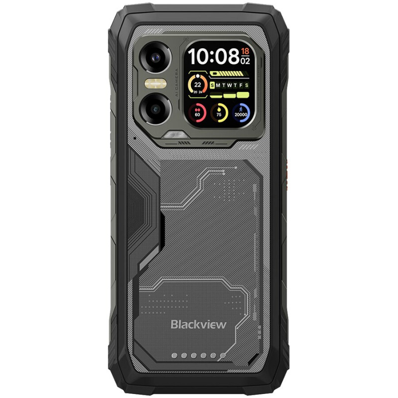 Wytrzymały smartfon 5G Blackview XPLORE 1X 12GB/256GB, 6,78 inch FHD+ 120Hz + 2,01 inch tylny ekran, 10000 mAh, 108MP, Android 15, czarny