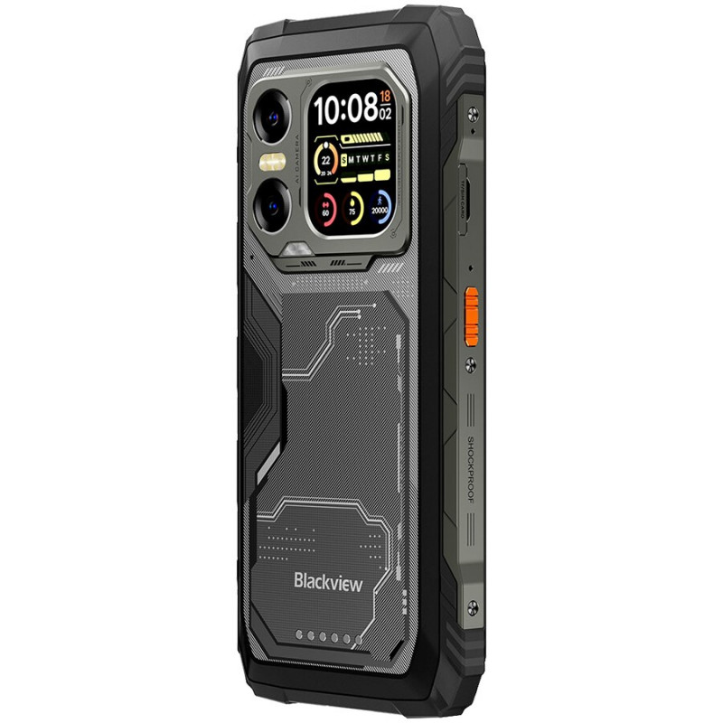 Wytrzymały smartfon 5G Blackview XPLORE 1X 12GB/256GB, 6,78 inch FHD+ 120Hz + 2,01 inch tylny ekran, 10000 mAh, 108MP, Android 15, czarny