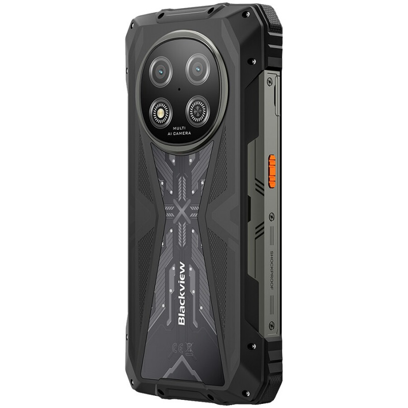 Smartfon Blackview ROCK 2 5G 12GB/256GB, 6,67 inch HD+ 120Hz, Unisoc T8100, 15000 mAh, NFC, MIL-STD-810H, Android 16, czarny