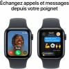 Apple Watch SE (GPS) 40 mm, koperta z aluminium w kolorze północy z paskiem sportowym w kolorze północy – S/M