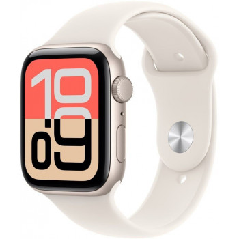 Apple Watch SE 3 (2025) GPS 40mm, koperta z aluminium Starlight, pasek sportowy Starlight S/M (MEH34)