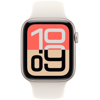 Apple Watch SE 3 (2025) GPS 40mm, koperta z aluminium Starlight, pasek sportowy Starlight S/M (MEH34)