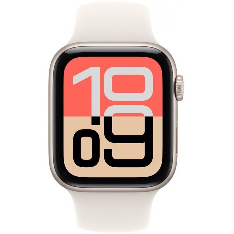 Apple Watch SE 3 (2025) GPS 40mm, koperta z aluminium Starlight, pasek sportowy Starlight S/M (MEH34)