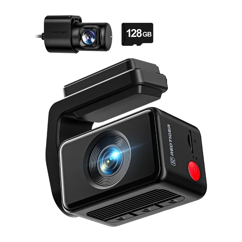 REDTIGER F4 Pro WiFi 4K + 1080p 128GB Wideorejestrator