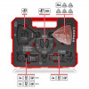Einhell 708136 Zestaw akcesoriów do narzędzia wielofunkcyjnego, 35 elementów, w walizce XL-PLUS-CASE