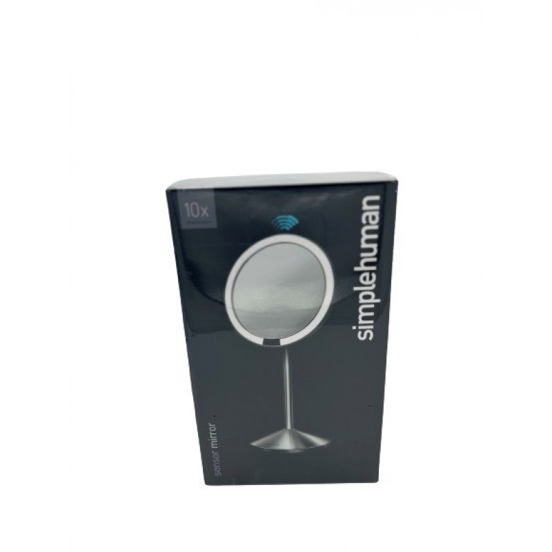 simplehuman Składane lusterko z czujnikiem, 12 cm, akumulatorowe, szczotkowana stal nierdzewna