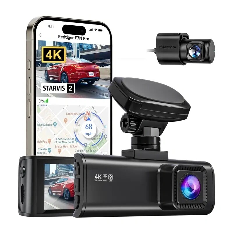 REDTIGER F7N Pro WiFi 4K + 1080p Wideorejestrator Samochodowy