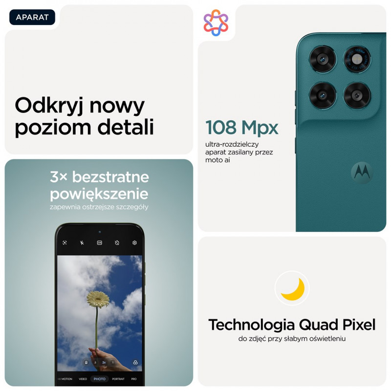 Smartfon Motorola moto g77 17,3 cm (6,8) Hybrid Dual SIM Android 16.0 5G USB Type-C 8 GB 128 GB 5200 mAh Zielony
