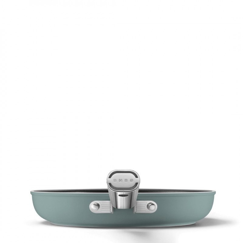 Patelnia Smeg FPF2802EGM, 28 cm, ceramiczna, stalowy uchwyt, szmaragdowa zieleń