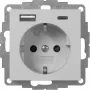 Gniazdo z USB Gira, szary (2459015)