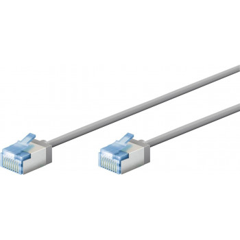 Goobay Slim Cat6a U/FTP Patch Kabel RJ45, 1 m, szary