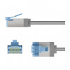 Goobay Slim Cat6a U/FTP Patch Kabel RJ45, 1 m, szary