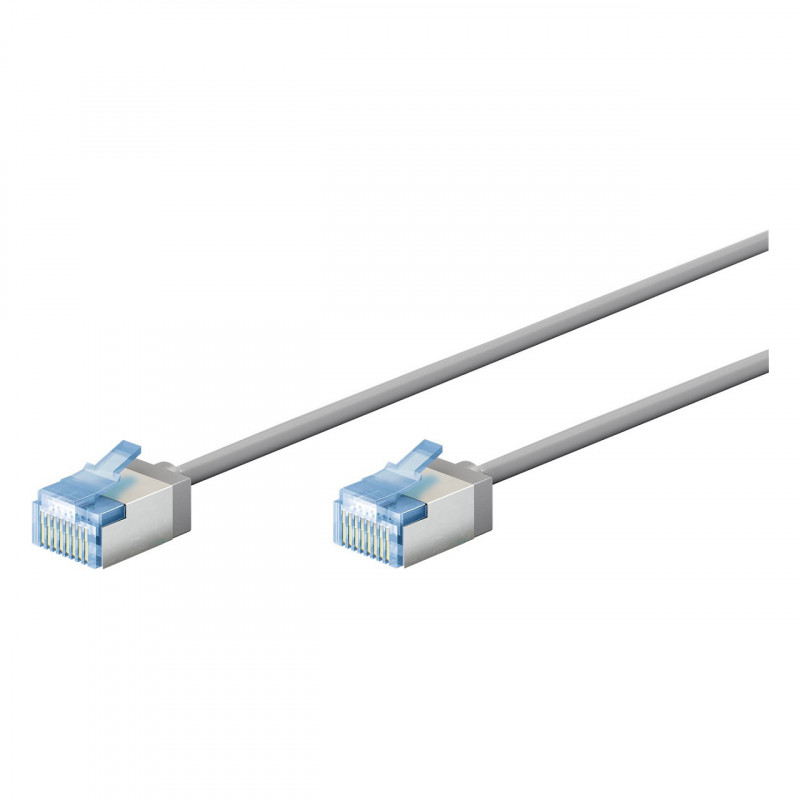 Goobay Slim Cat6a U/FTP Patch Kabel RJ45, 1 m, szary
