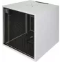 Szafa dźwiękoszczelna Silence Rack Office 12U 19 inch z cichym wentylatorem i szklanymi drzwiami, 600 x 600 mm, jasnoszara (SRO126060)