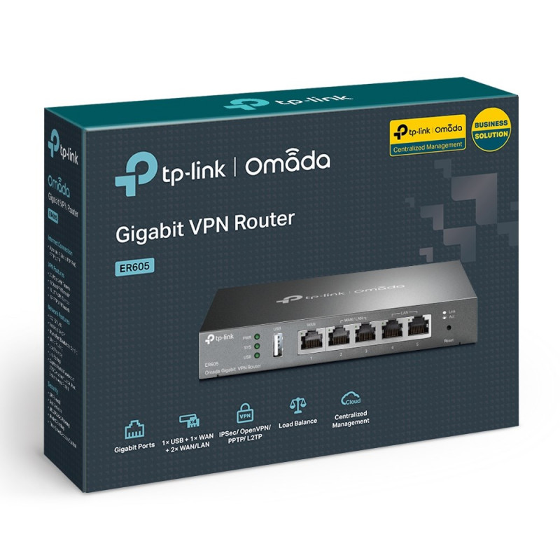 Router Gigabit VPN TP-Link ER605 (TL-R605), Czarny