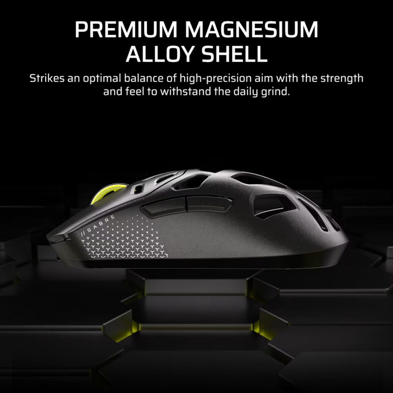 Corsair SABRE V2 PRO Bezprzewodowa Mysz do Gier, 2.4GHz / Bluetooth / USB-C, Czarny (CH-931G100-WW)