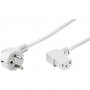 Kabel zasilający kątowy DSIT Schuko do IEC C13, 2 m, biały