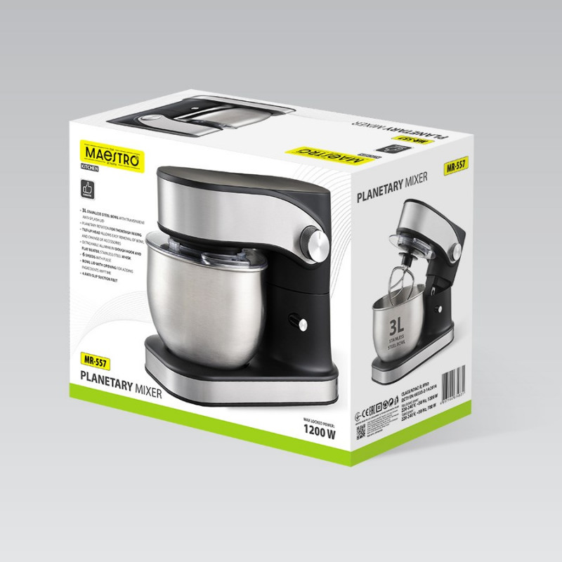 MEO MR-557 MAESTRO mikser planetarny, misa 3 l, 1200 W