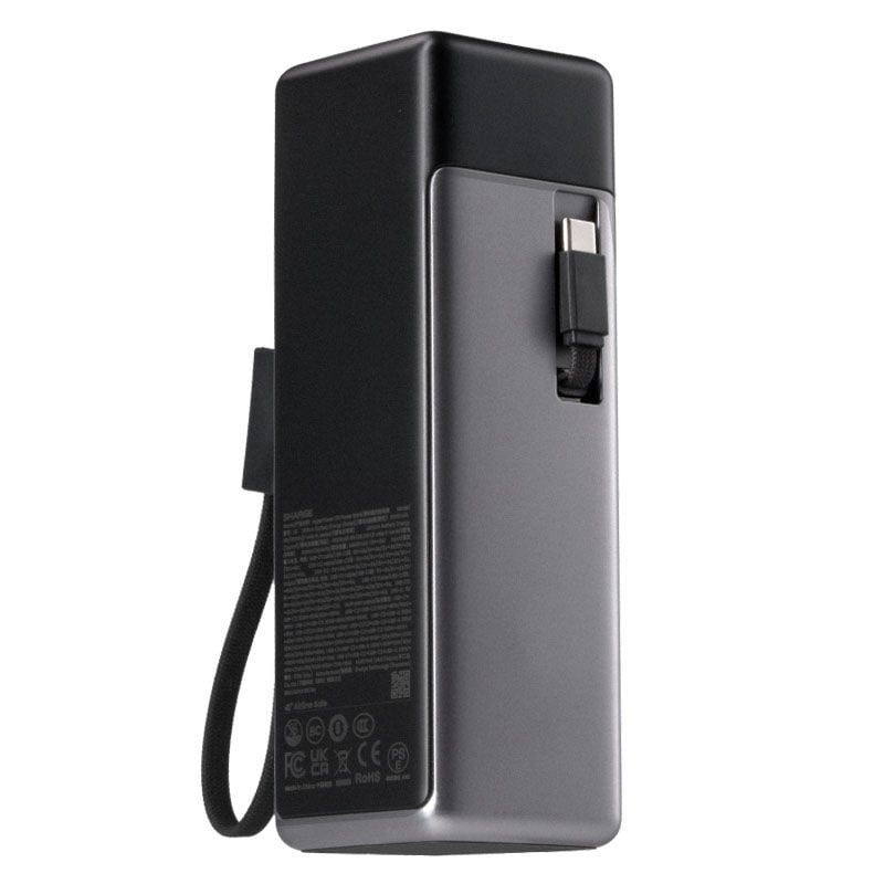 Power bank SHARGE HyperTower 170, 25 000 mAh, 170 W, 4 w 1, czarny