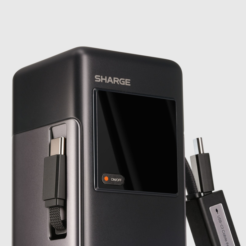 Power bank SHARGE HyperTower 170, 25 000 mAh, 170 W, 4 w 1, czarny