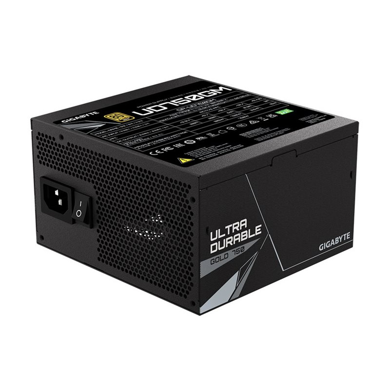 Zasilacz ATX GIGABYTE UD750GM 750W, 80+ Gold, w pełni modularny