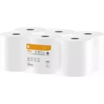 Ręcznik papierowy w rolce Satino by Wepa HiCycle, 2-warstwowy, 138 m, 100% z recyklingu, wysoki biały, wytłaczanie wafelkowe, opakowanie 6 szt. (319190)