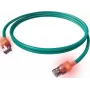 Kabel krosowy ZVK EasyLan Cat6a LED RJ45, ekranowany, 7,5 m, turkusowy