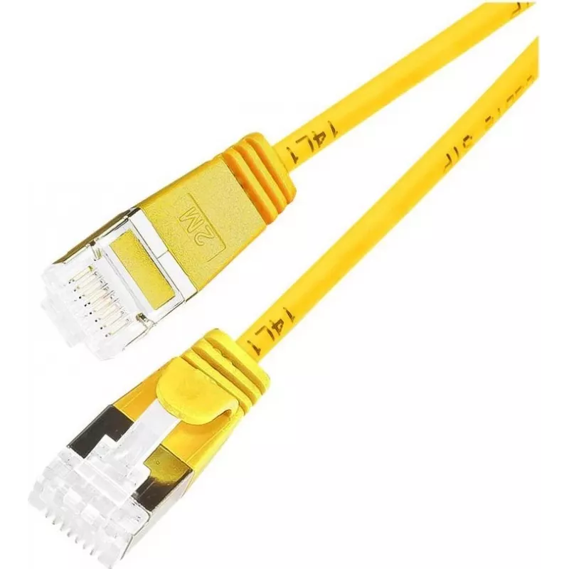 Wirewin Slim Cat6a U/FTP kabel krosowy RJ45, 5 m, żółty