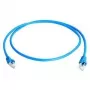 Telegärtner 100008740 kabel sieciowy RJ45, kabel krosowy CAT 6a S/FTP niebieski, trudnopalny, z osłoną odciążającą 1 szt.