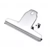 Wonday metalowy klips do listów, szerokość 144 mm, rozwarcie 45 mm, niklowy