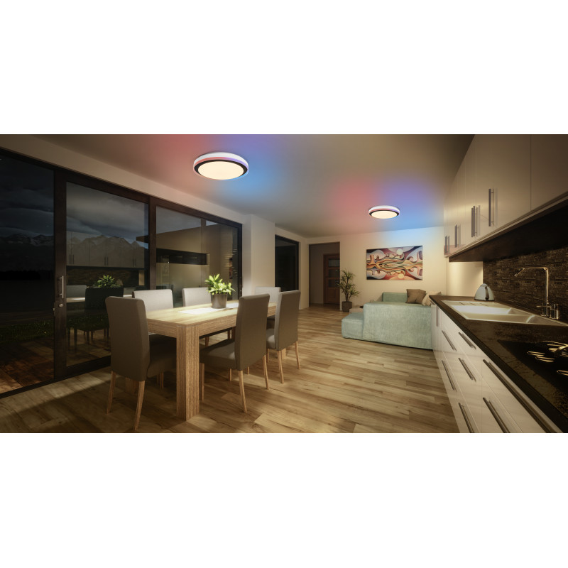 Osram SMART+ WiFi Orbis Magic Lampa ścienna/sufitowa 500 mm, RGB+TW, ściemnialna, 38 W - czarny/biały