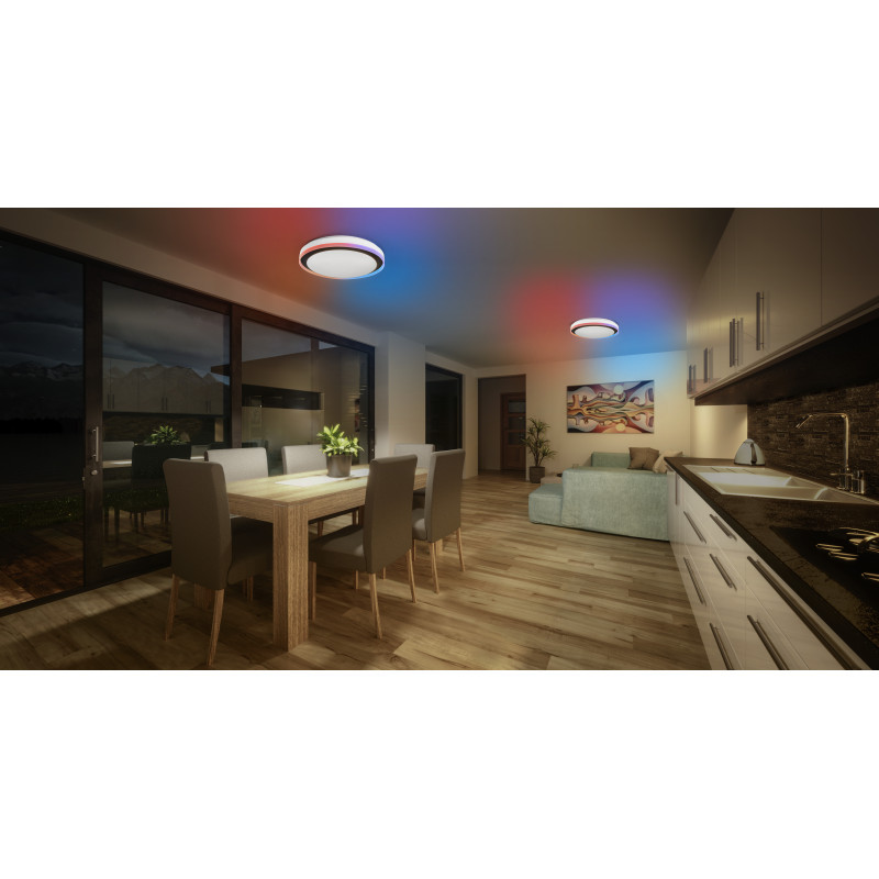 Osram SMART+ WiFi Orbis Magic Lampa ścienna/sufitowa 500 mm, RGB+TW, ściemnialna, 38 W - czarny/biały