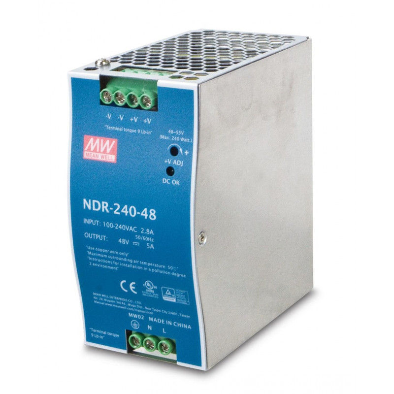 Moduł zasilania PLANET PWR-240-48 240 W niebieski, szary