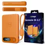 3mk incharge® Genesis Qi 2 25W ładowarka bezprzewodowa + PD45W, wbudowany kabel USB-C, pomarańczowa