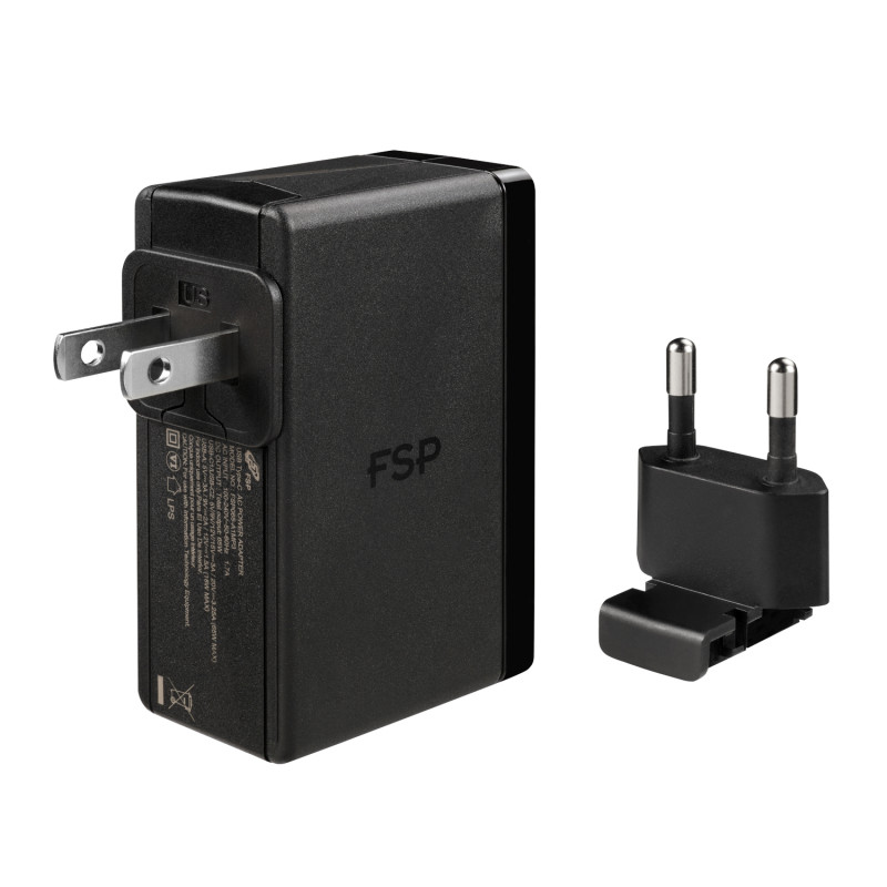 Zasilacz FSP 65W PD USB Type-C z wtyczką dwubolcową
