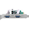 Karta interfejsu InLine® PCIe x1, 4x RS-232, niski profil