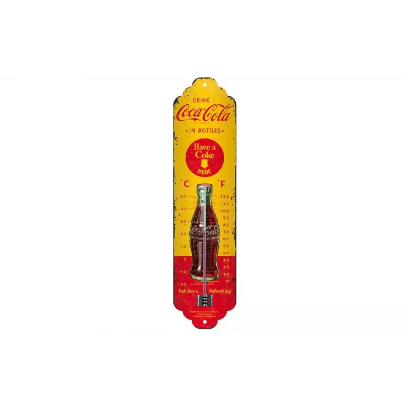 Termometr TFA Dostmann NOSTALGIC ART Coca Cola żółty, czerwony