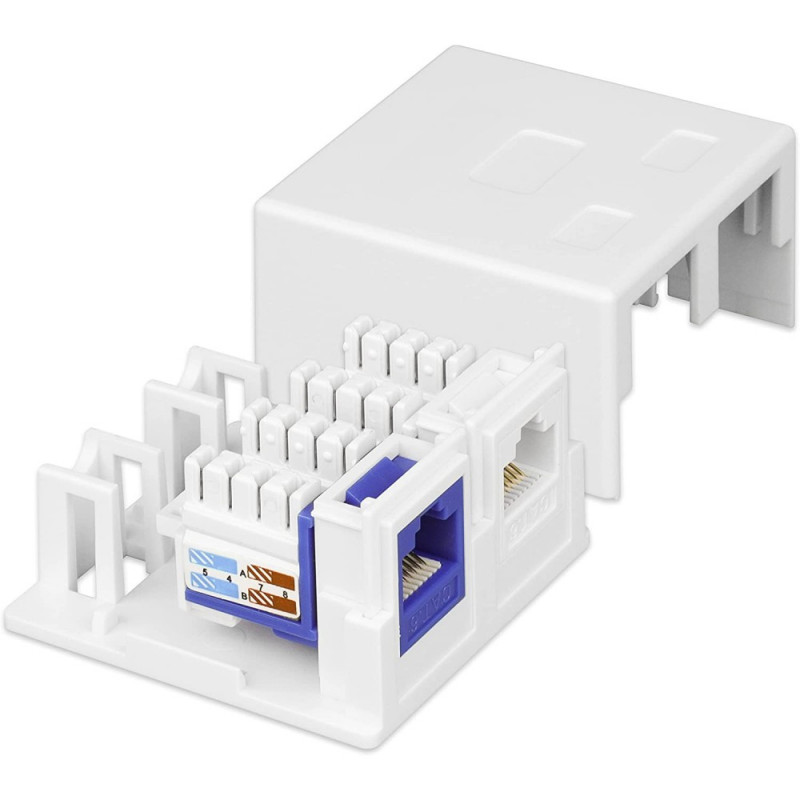 Techly 366310 Puszka natynkowa na 2 moduły Keystone RJ45 lub RJ11/12