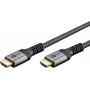Goobay Soft Ultra High Speed kabel HDMI, 0,5 m, czarno-srebrny (80731)