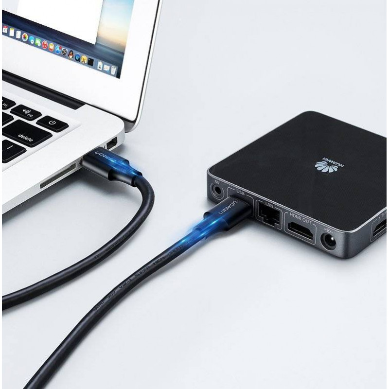 Kabel Ugreen US102 USB 2.0 męski-męski, 0,5 m, czarny