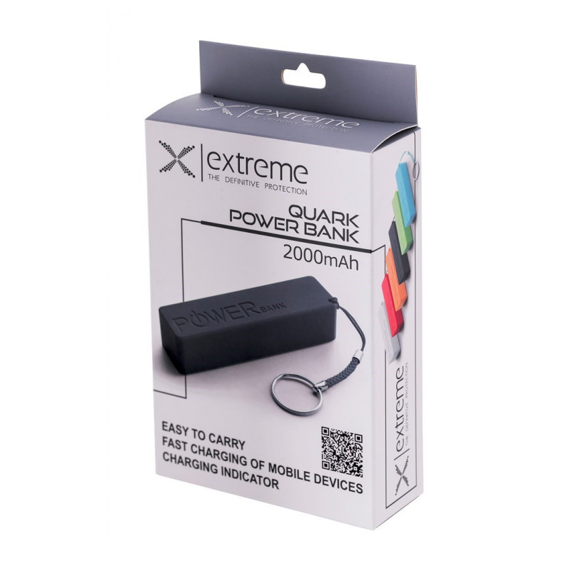 Power bank Esperanza Quark 2000 mAh, czarny