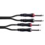 Cordial 14845 kabel audio jack [2x wtyki jack 6,3 mm (mono) - 2x wtyki jack 6,3 mm (mono)] 3 m czarny płaszcz PVC, przewód dwużyłowy