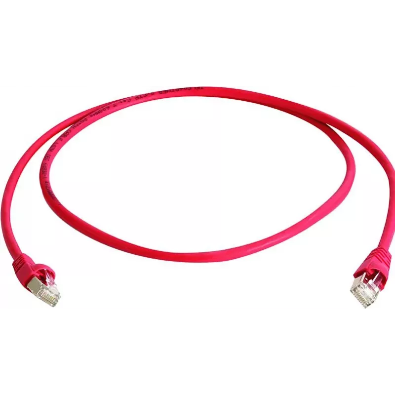 Kabel krosowy (patchcord) Telegärtner Cat6a S/FTP, 4 m, czerwony