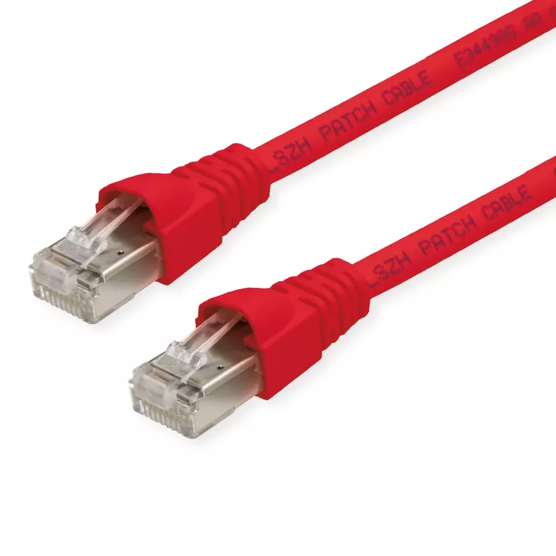 Kabel krosowy (patchcord) Telegärtner Cat6a S/FTP, 4 m, czerwony