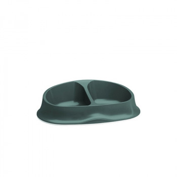 Stefanplast Podwójna miska dla zwierząt Chic 0,25+0,25 l 27x17,5x7,2 cm zielona