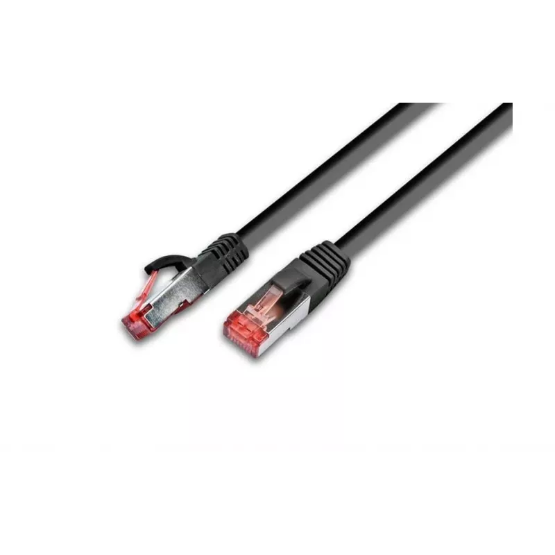 Kabel krosowy Wirewin Cat6a S/FTP, 2 m, czarny