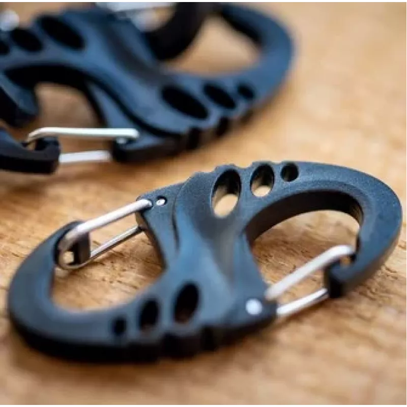 Zestaw karabińczyków Mil-Tec S-Hook – czarny